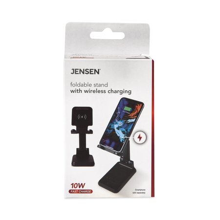 JENSEN Foldable Stand with Wireless Charging, Black JPQS20V